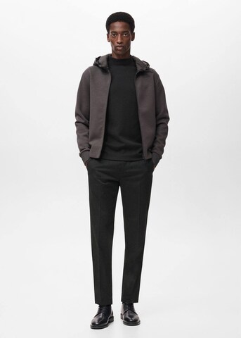 MANGO MAN Slim fit Pleat-Front Pants 'Murlo' in Grey