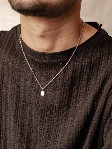 Hey Happiness Ketting 'Square Rope' in Zilver