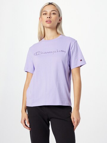 T-shirt Champion Authentic Athletic Apparel en violet : devant