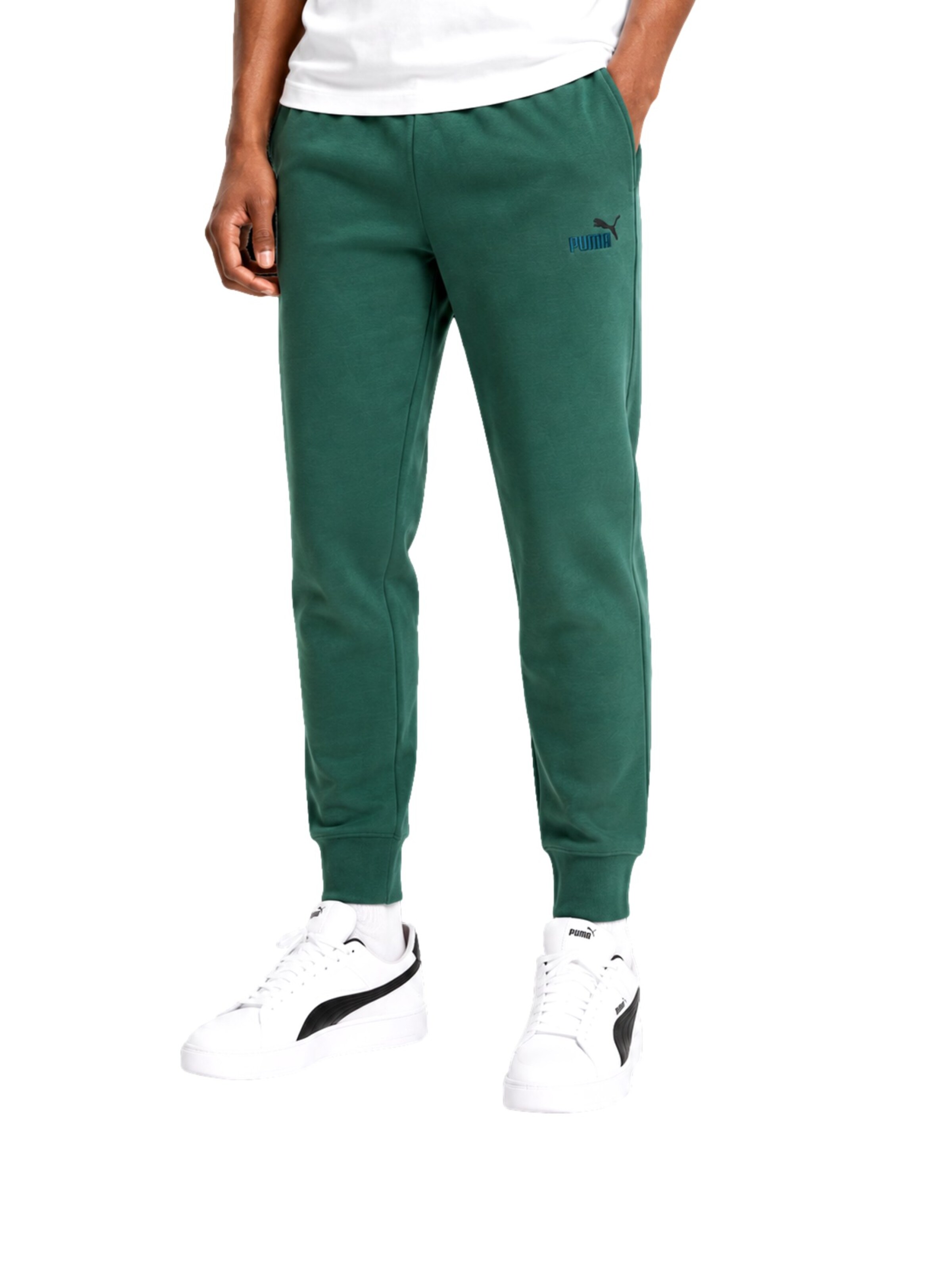 PUMA Regular Broek in Groen: voorkant