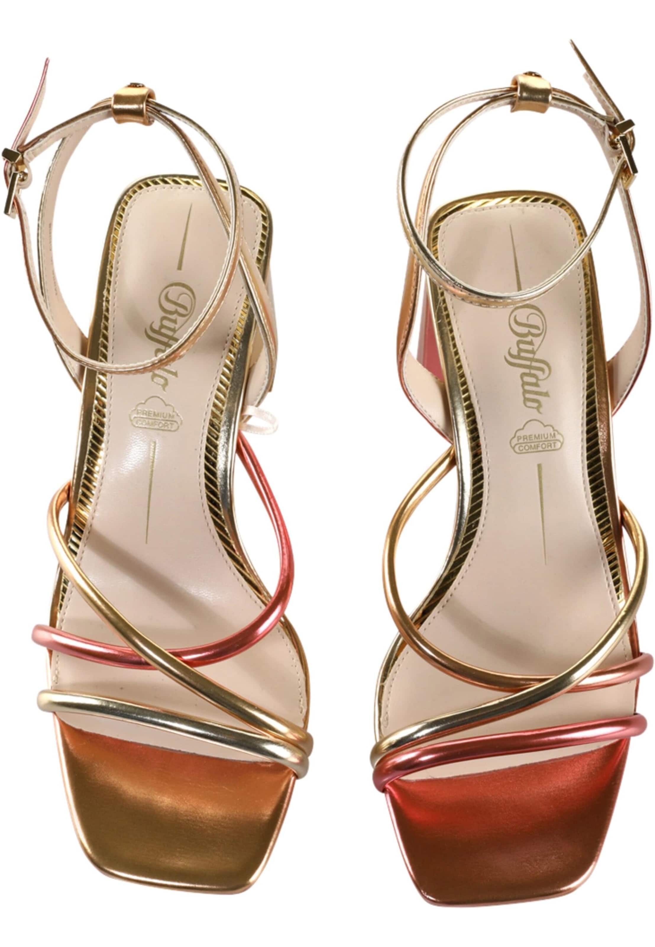 BUFFALO Sandały z rzemykami 'April' w kolorze czarny