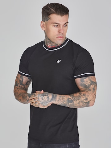 T-Shirt SikSilk en noir : devant