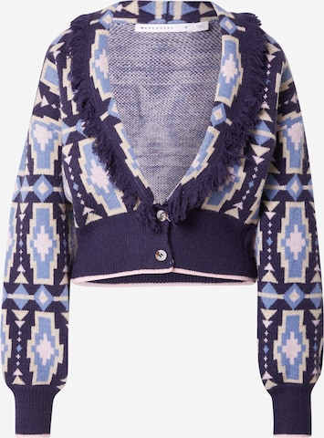 Cardigan 'Aztec' Warehouse en bleu : devant