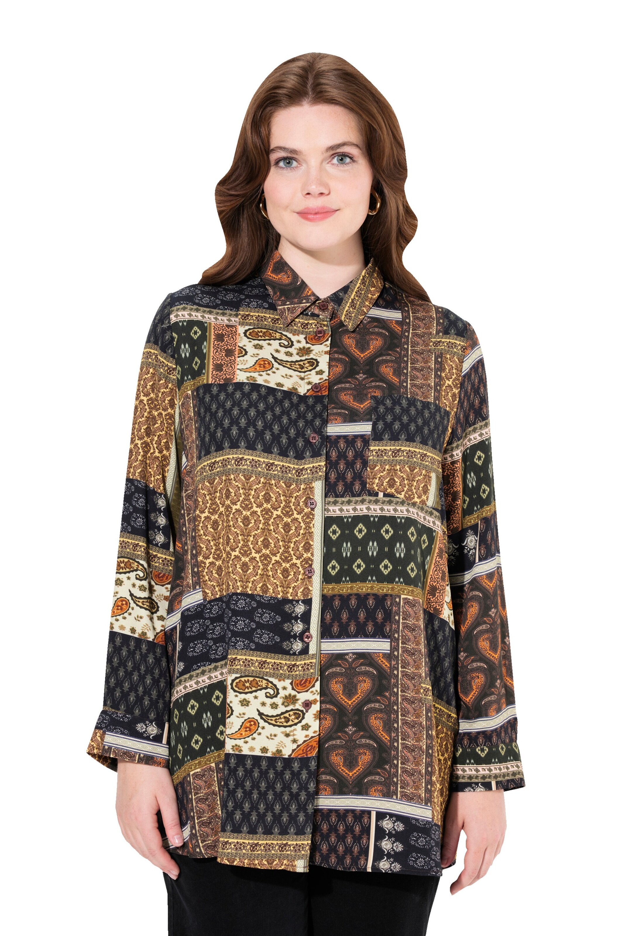 Ulla Popken Bluse in Braun: Vorderseite