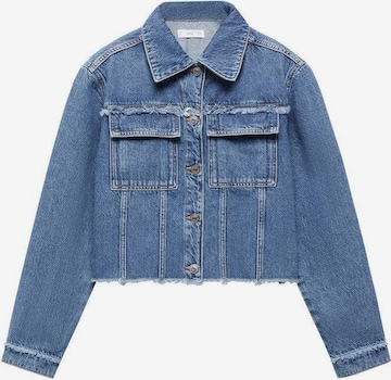 MANGO TEEN Between-Season Jacket 'Fleco' in Blue: front