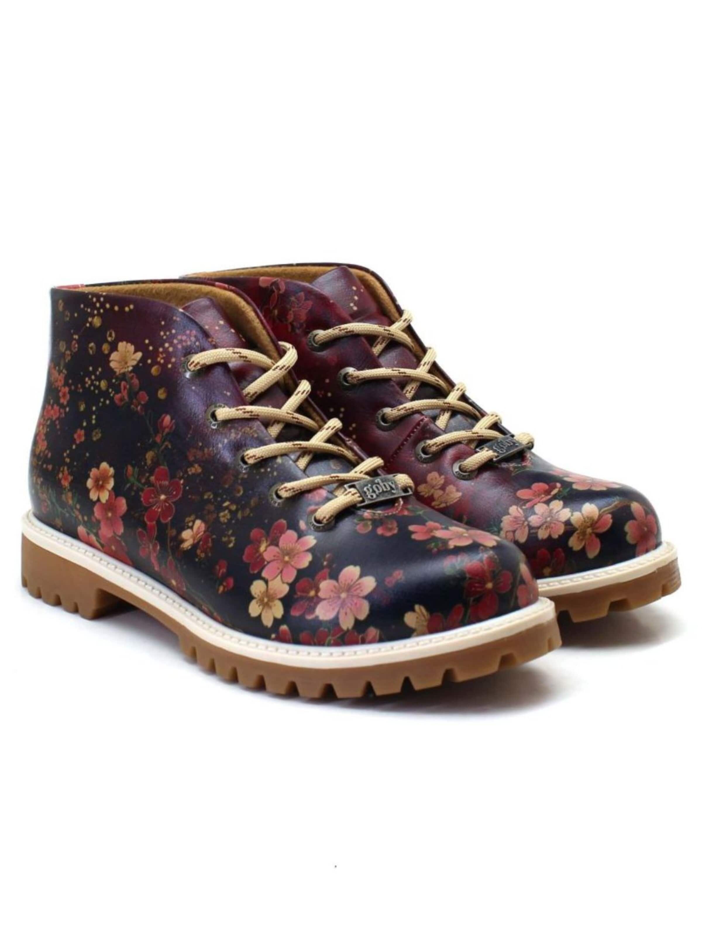 Goby Ankelboots 'Women's Burgundy Ankle boots Goby TKS536' i röd: framsida