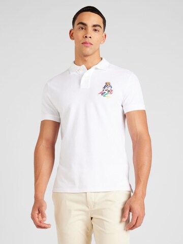 T-Shirt Polo Ralph Lauren en blanc : devant