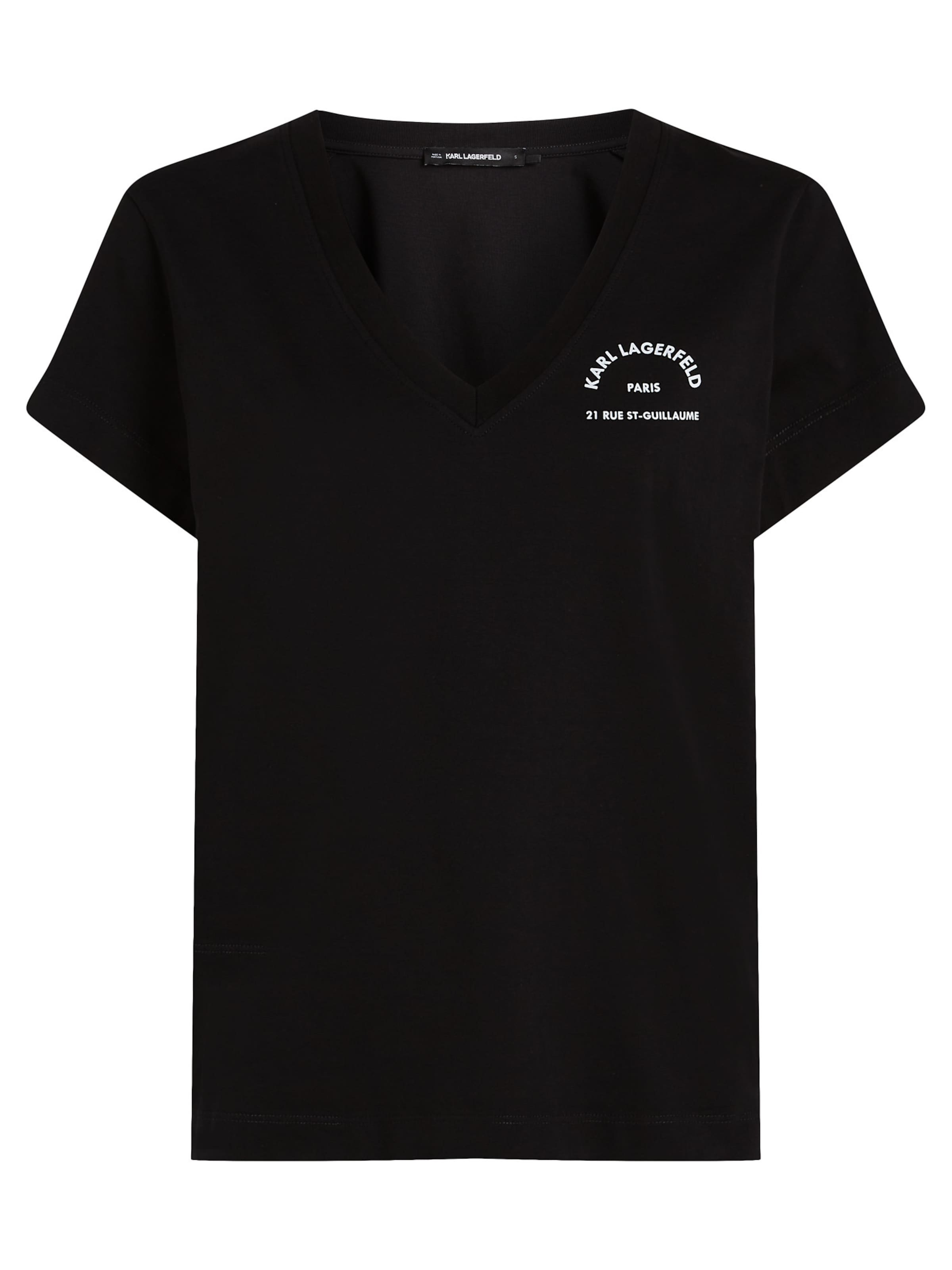 Marškinėliai 'Rue St-Guillaume' iš Karl Lagerfeld, spalva – juoda / balta, Prekių apžvalga