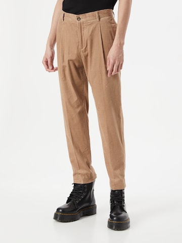 Coupe slim Pantalon à pince 'Blake' SCOTCH & SODA en marron : devant