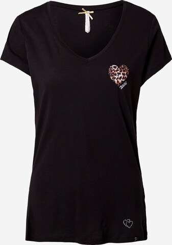 Key Largo T-Shirt 'WILDHEART' in Schwarz: predná strana