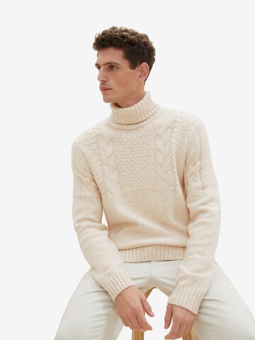 TOM TAILOR Sweater in Beige