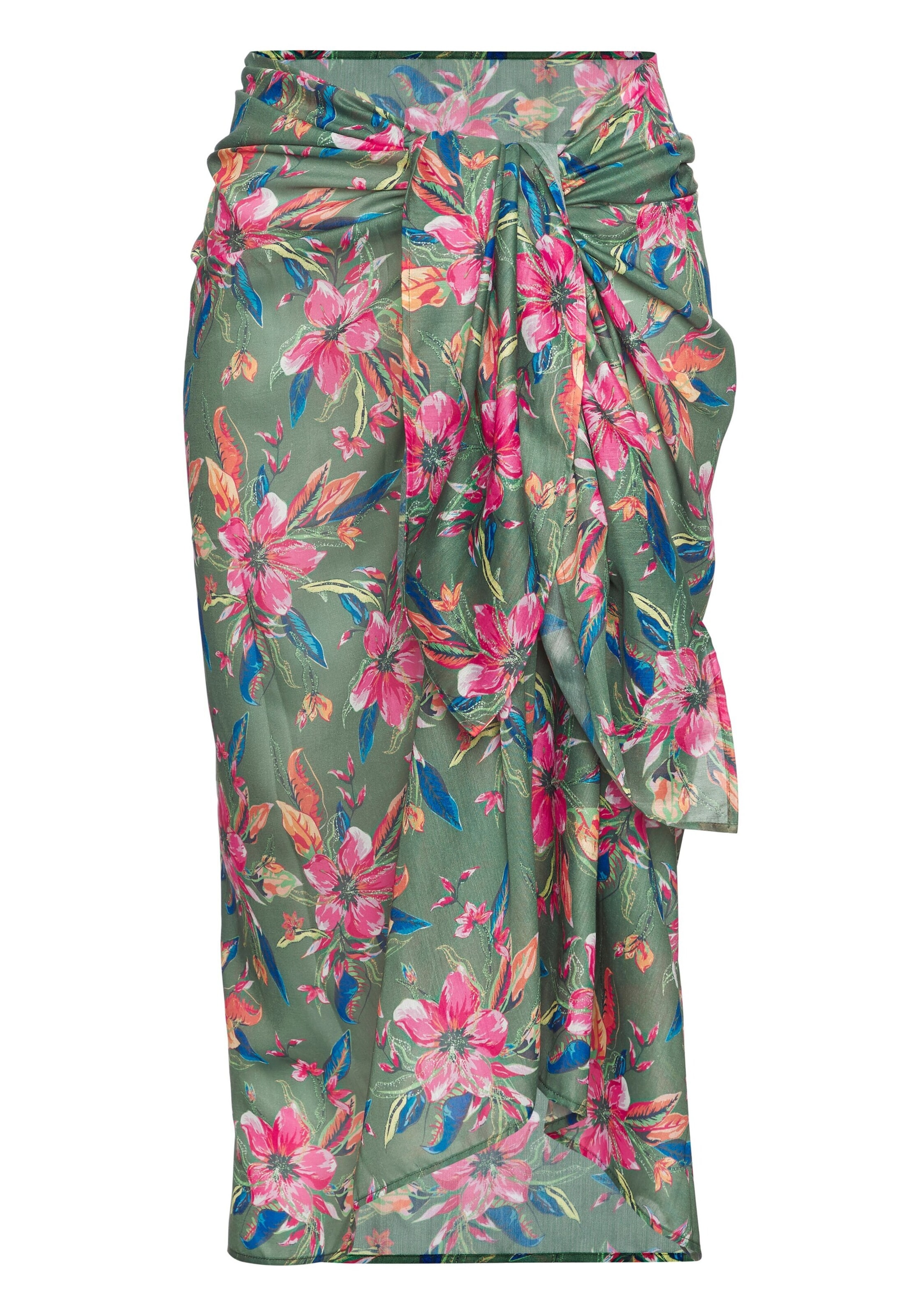 LASCANA Jupe en olive / mélange de couleurs, Vue avec produit