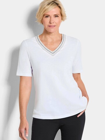 Goldner Shirt in Weiß: Vorderseite