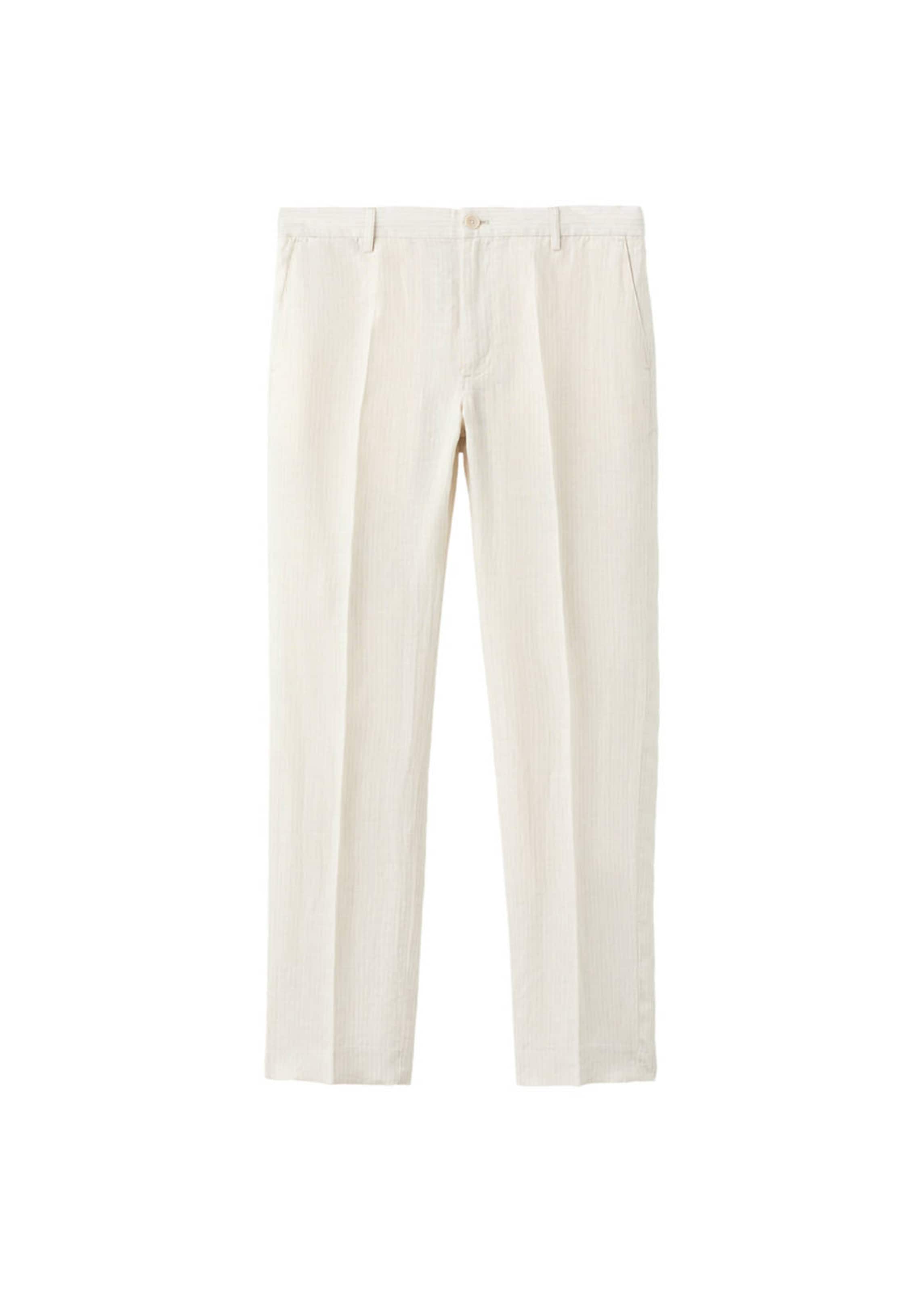 MANGO MAN Pleated Pants 'Soller' in Beige / White, Item view