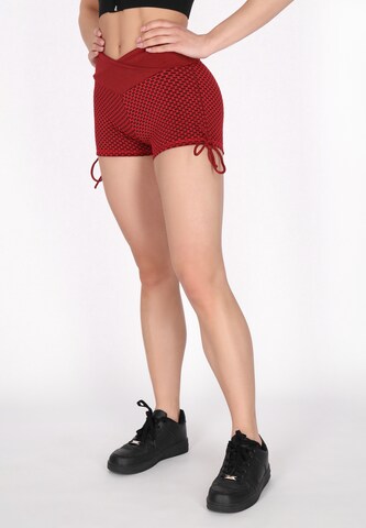 Skinny Pantalon 'Fashion Look' faina Athlsr en rouge : devant