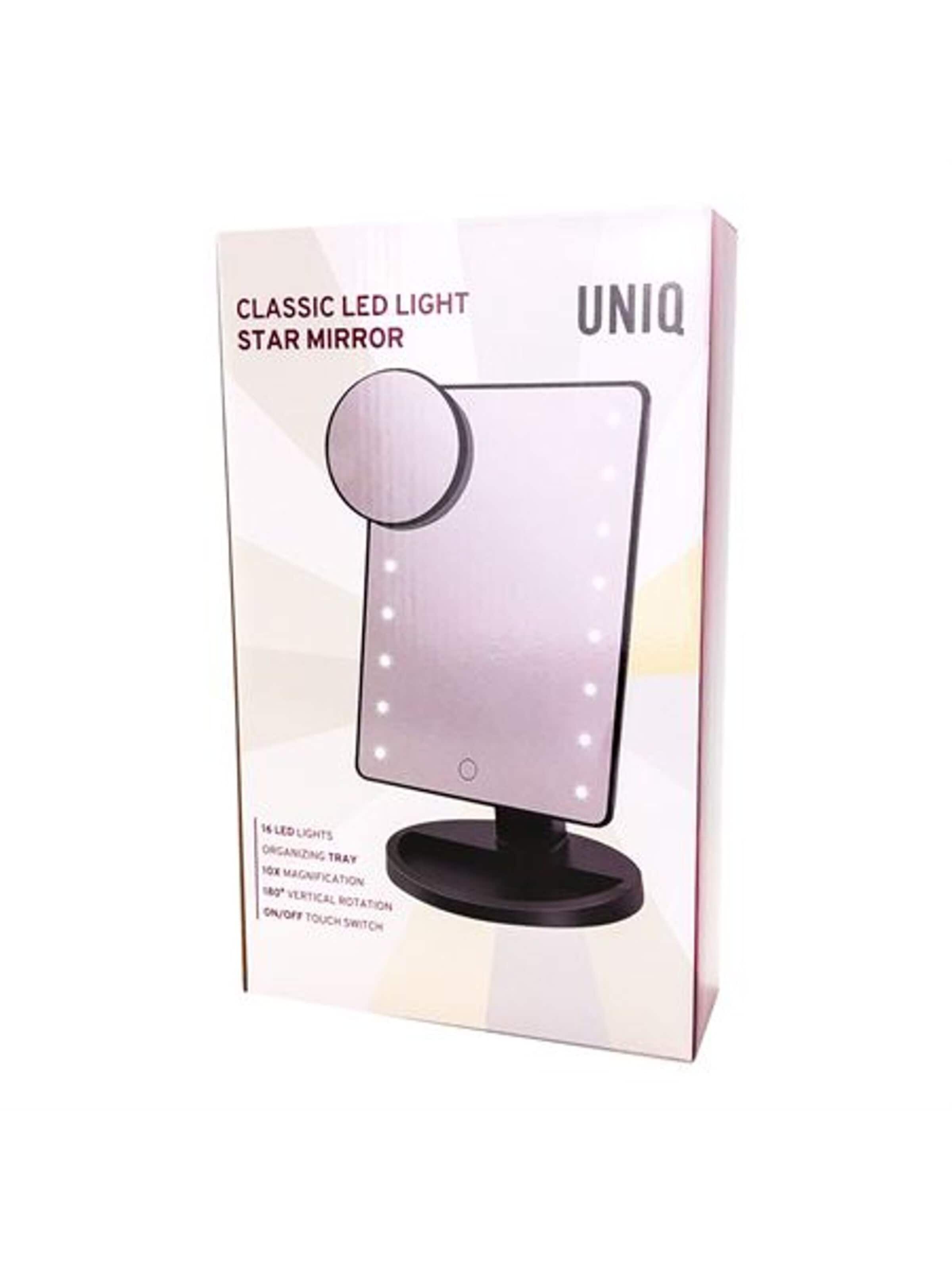 UNIQ Beauty Jewelry storage 'UNIQ Classic Star Makeup Mirror - Black' in Black