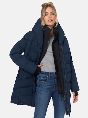 NAVAHOO Winter coat 'Knutschilein' in Blue: front