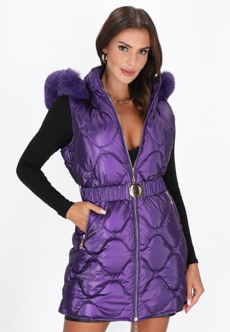 Gilet faina en violet : devant