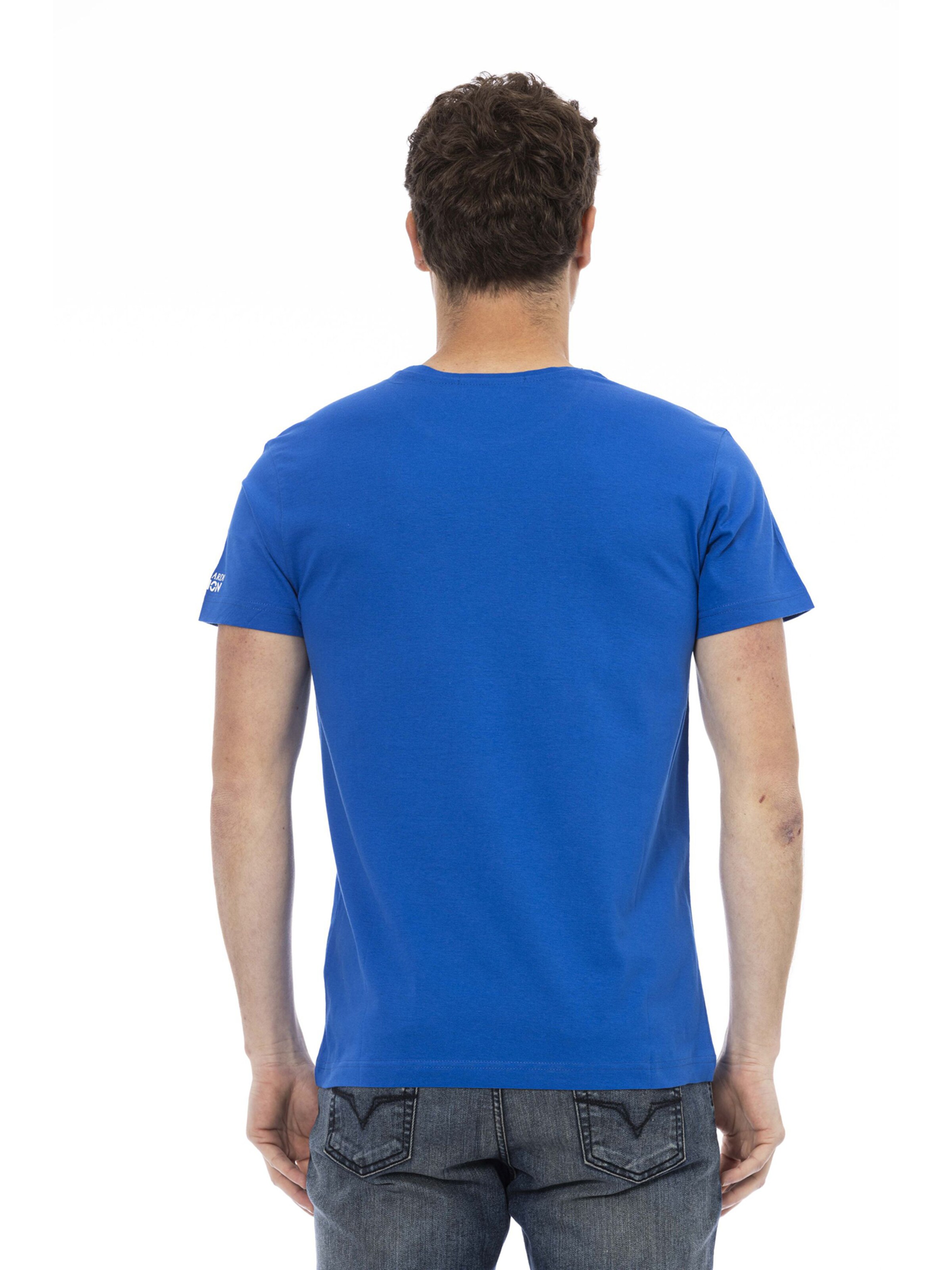 Top 'T-Shirt Uomo Valoris Misto Cotone Viscosa Stampa Aquila' di Trussardi in blu