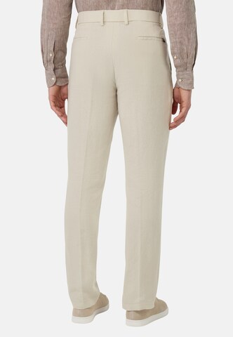 Boggi Milano Regular Bandplooibroek in Beige