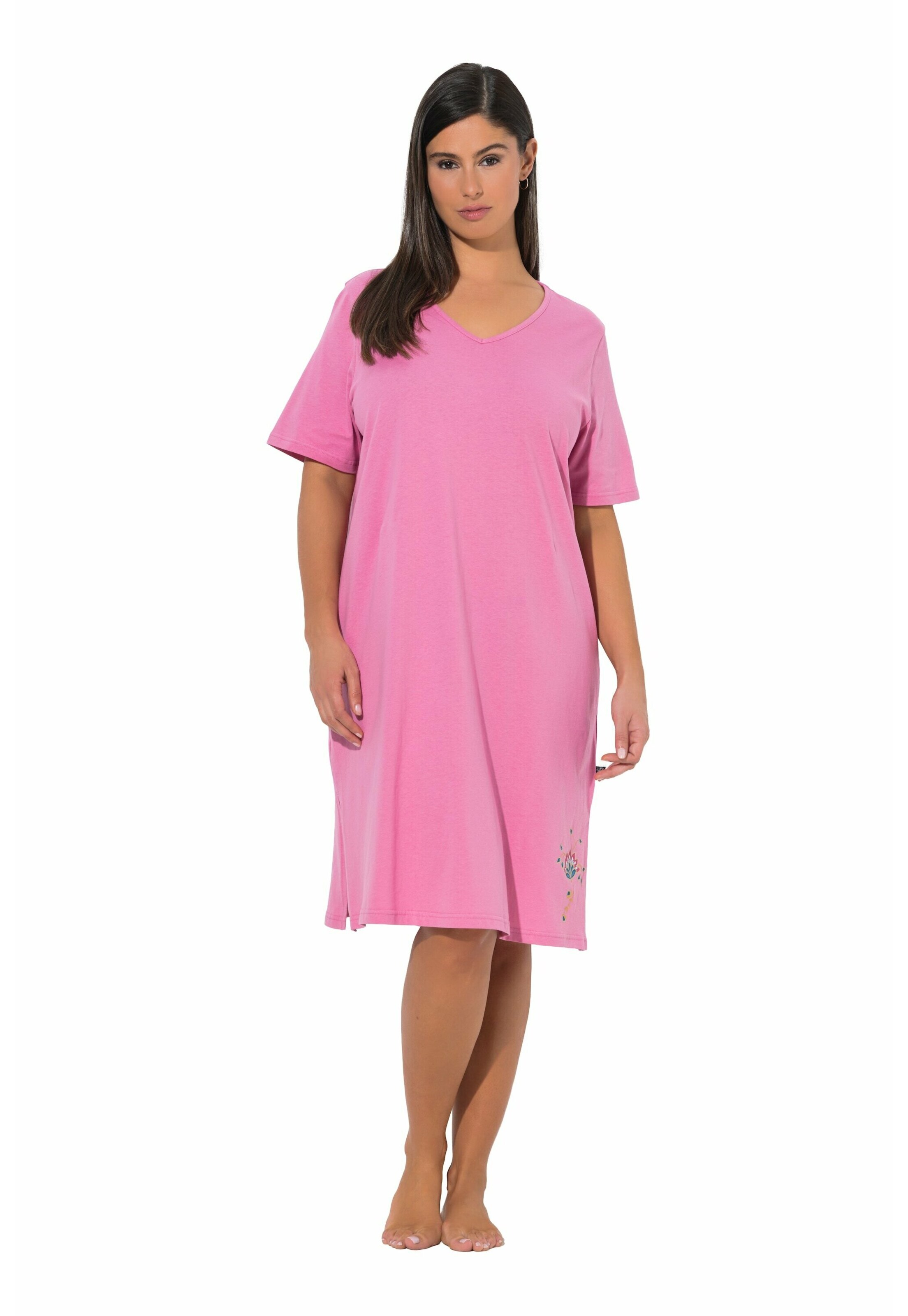 Chemise de nuit Ulla Popken en rose : devant