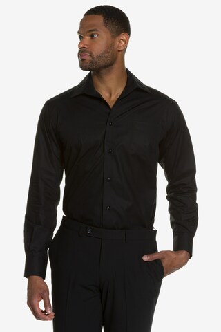JP1880 Comfort fit Overhemd in Zwart: voorkant