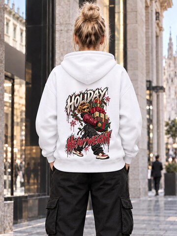 LUNØIR StudioSweater majica 'BOSS Femme Holiday Gift Carrier' - bijela boja