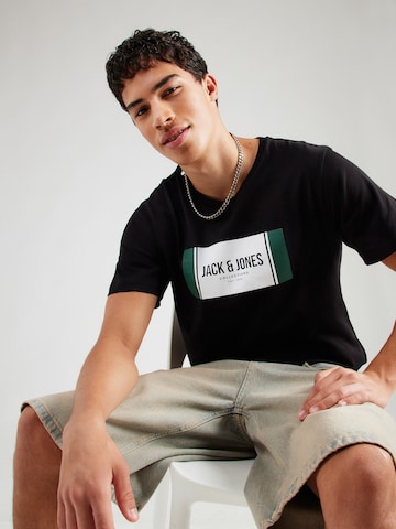 juoda JACK & JONES Marškinėliai 'JJHAYATO': priekis