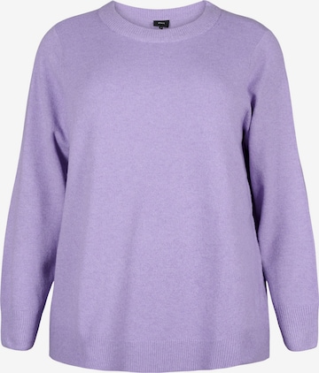 Pull-over Zizzi en violet : devant