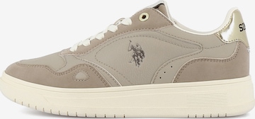 US POLO ASSN. - Zapatillas deportivas bajas 'Kosmo' en beige: frente