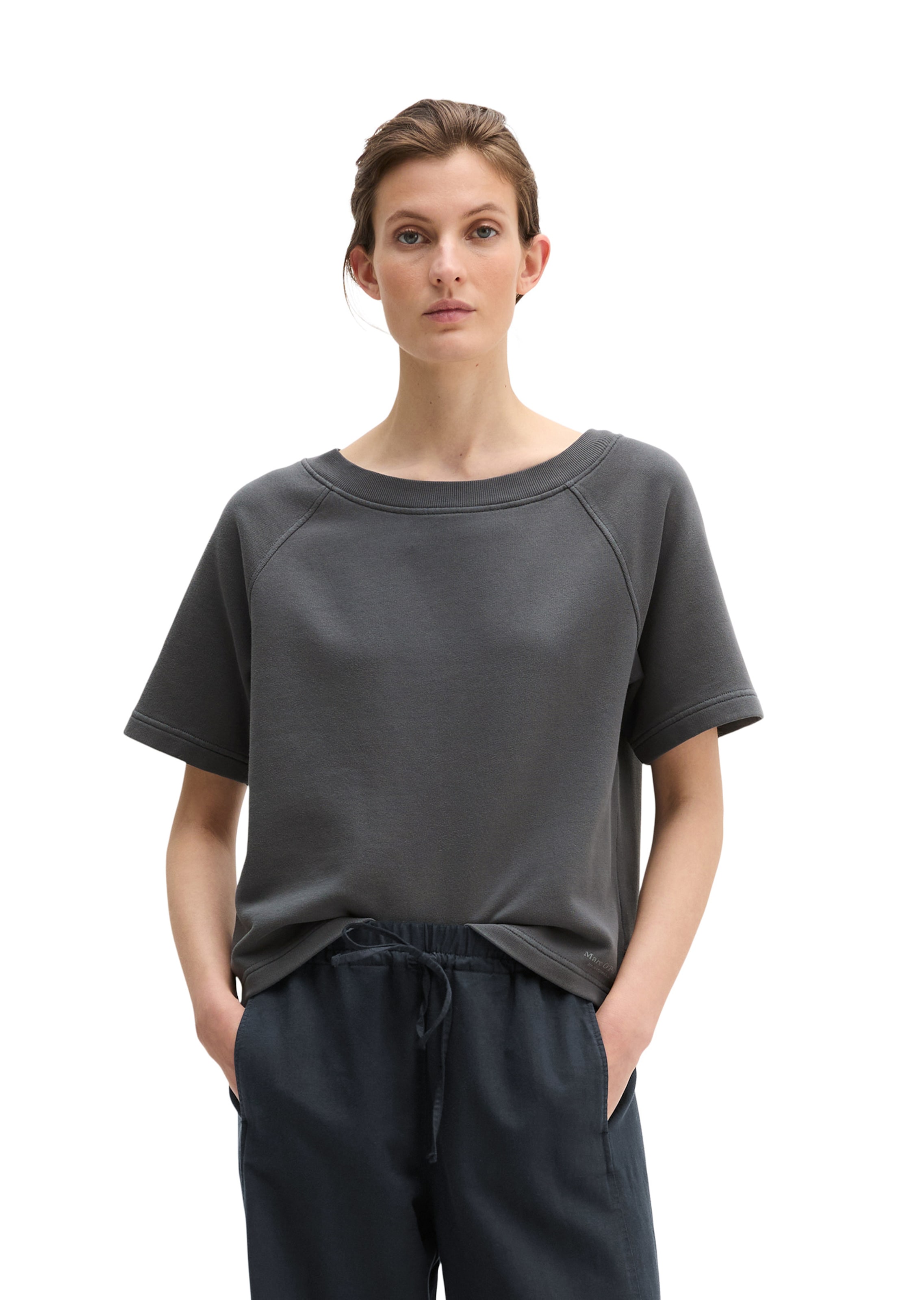 Sweat-shirt Marc O'Polo en gris : devant