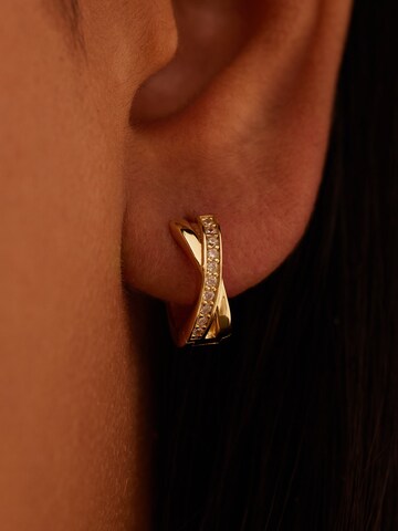 Lucardi Earrings in Gold: front