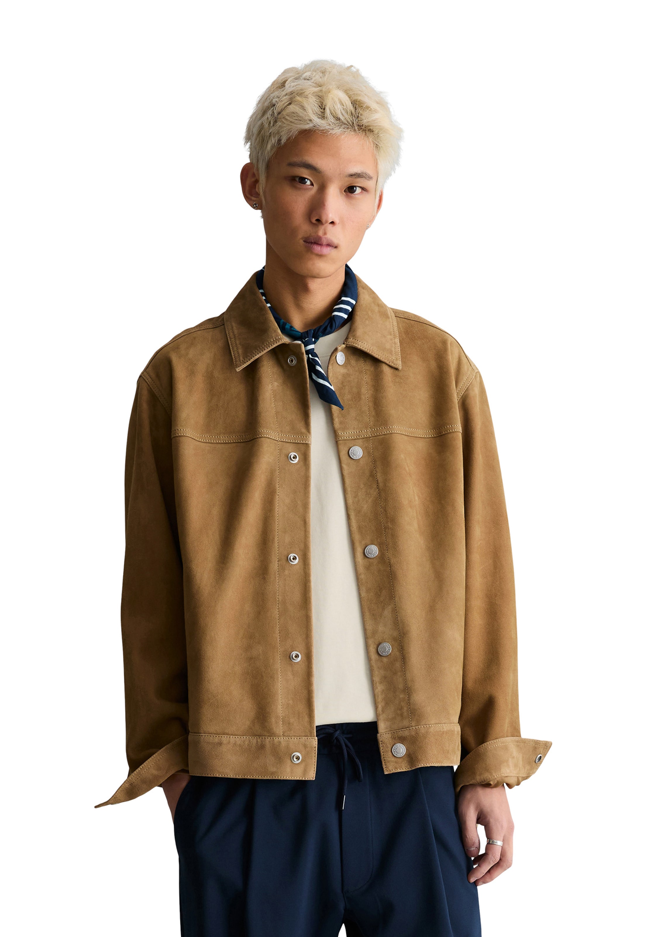 Marc O'Polo DENIM Jacke in Grau: Vorderseite