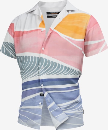 INDICODE JEANS Button Up Shirt ' Milky ' in Mixed colours: front