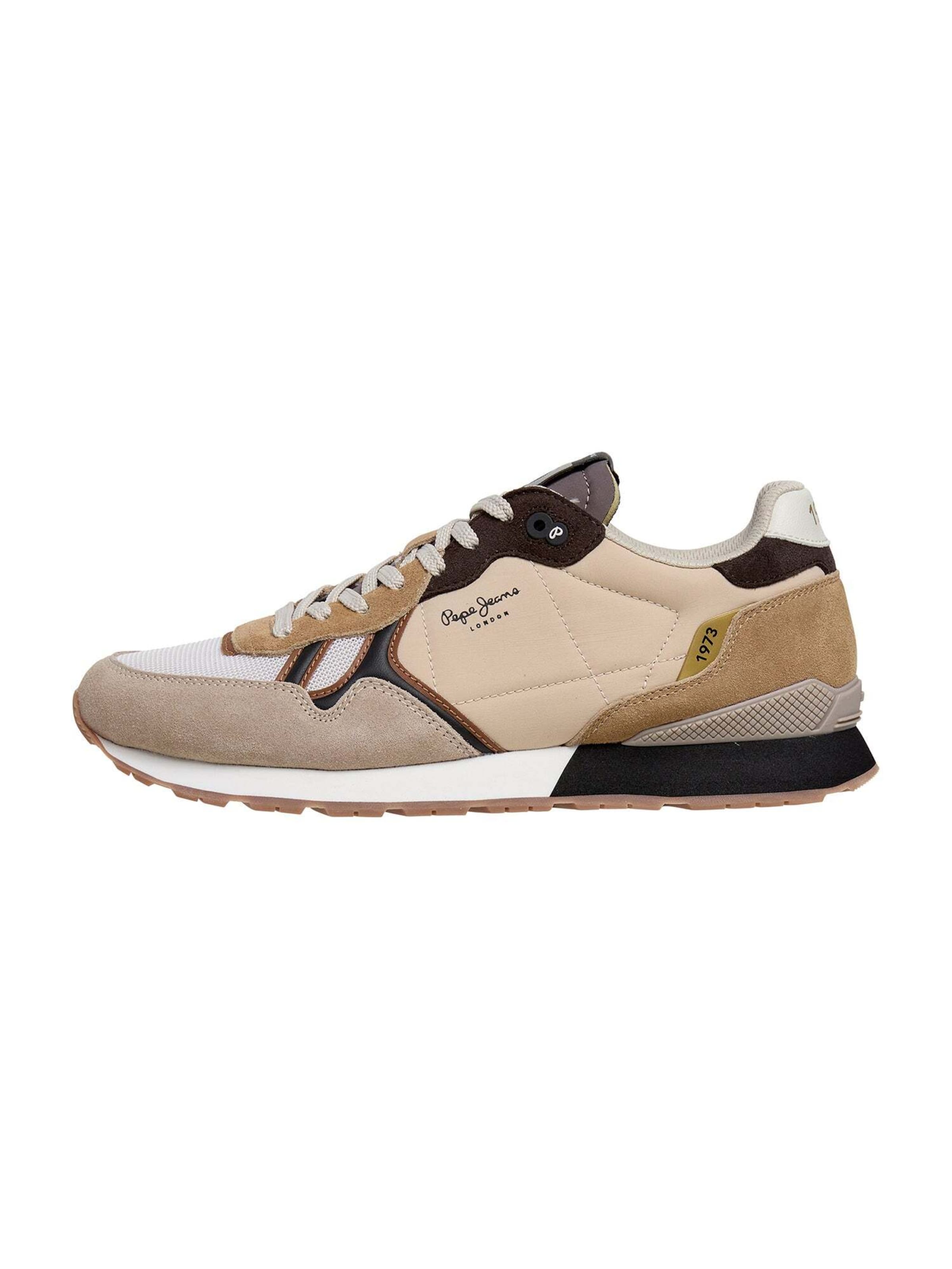 Sneaker bassa 'Brit Back' di Pepe Jeans in beige: frontale