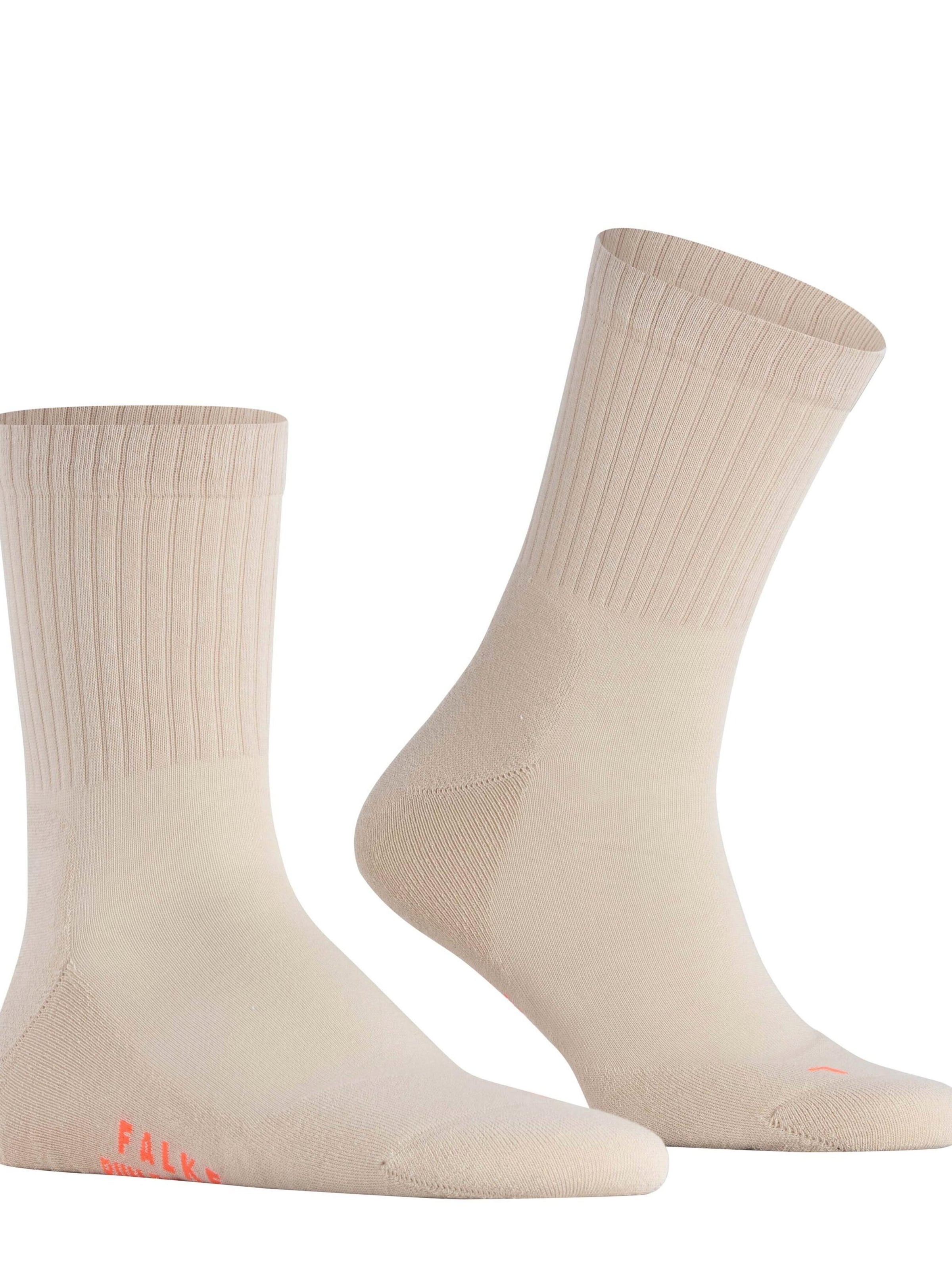 FALKE Socks 'Run Rib Crew' in Beige