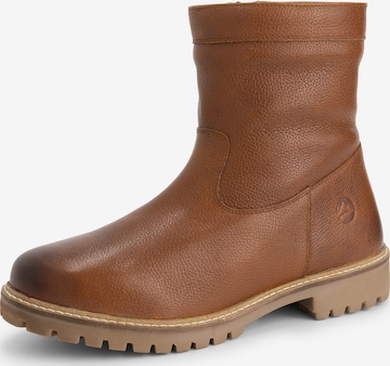 Travelin Boots 'Fyresdal' in Bruin: voorkant