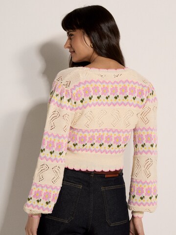 Cardigan ' ' Apricot en gris