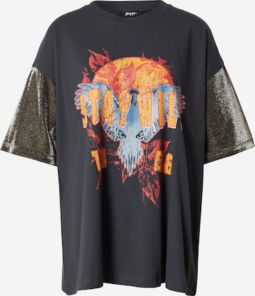 Nasty Gal Oversize t-shirt i svart: framsida