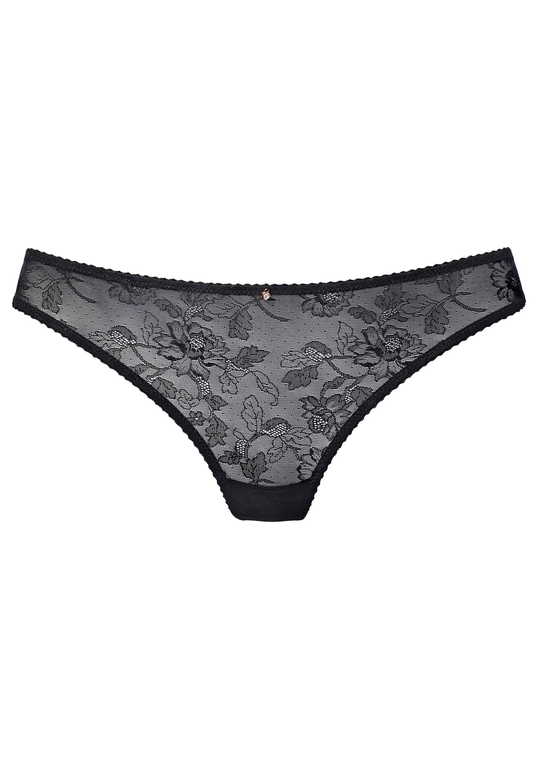 LASCANA String in Zwart: voorkant