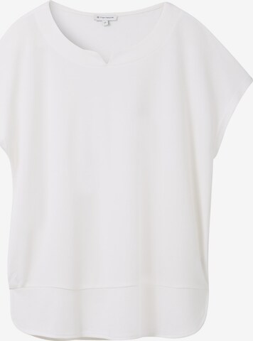 T-shirt TOM TAILOR en blanc : devant