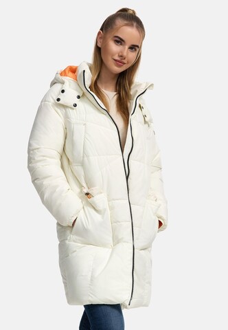Cappotto invernale 'Bliblablubb 14' di NAVAHOO in bianco: frontale