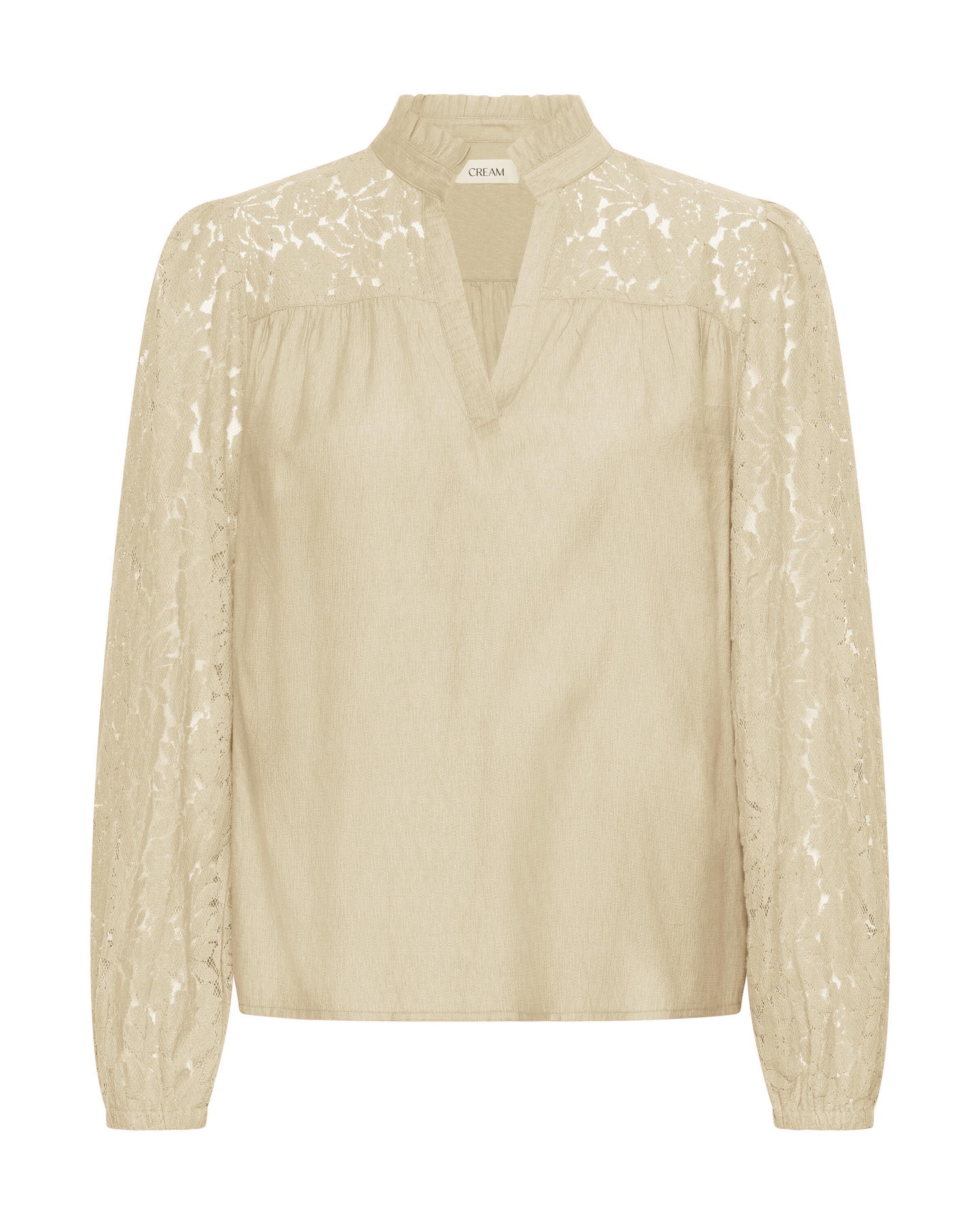 Cream Blouse 'Liselin' in Beige: voorkant