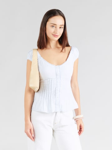 Chemisier HOLLISTER en bleu : devant