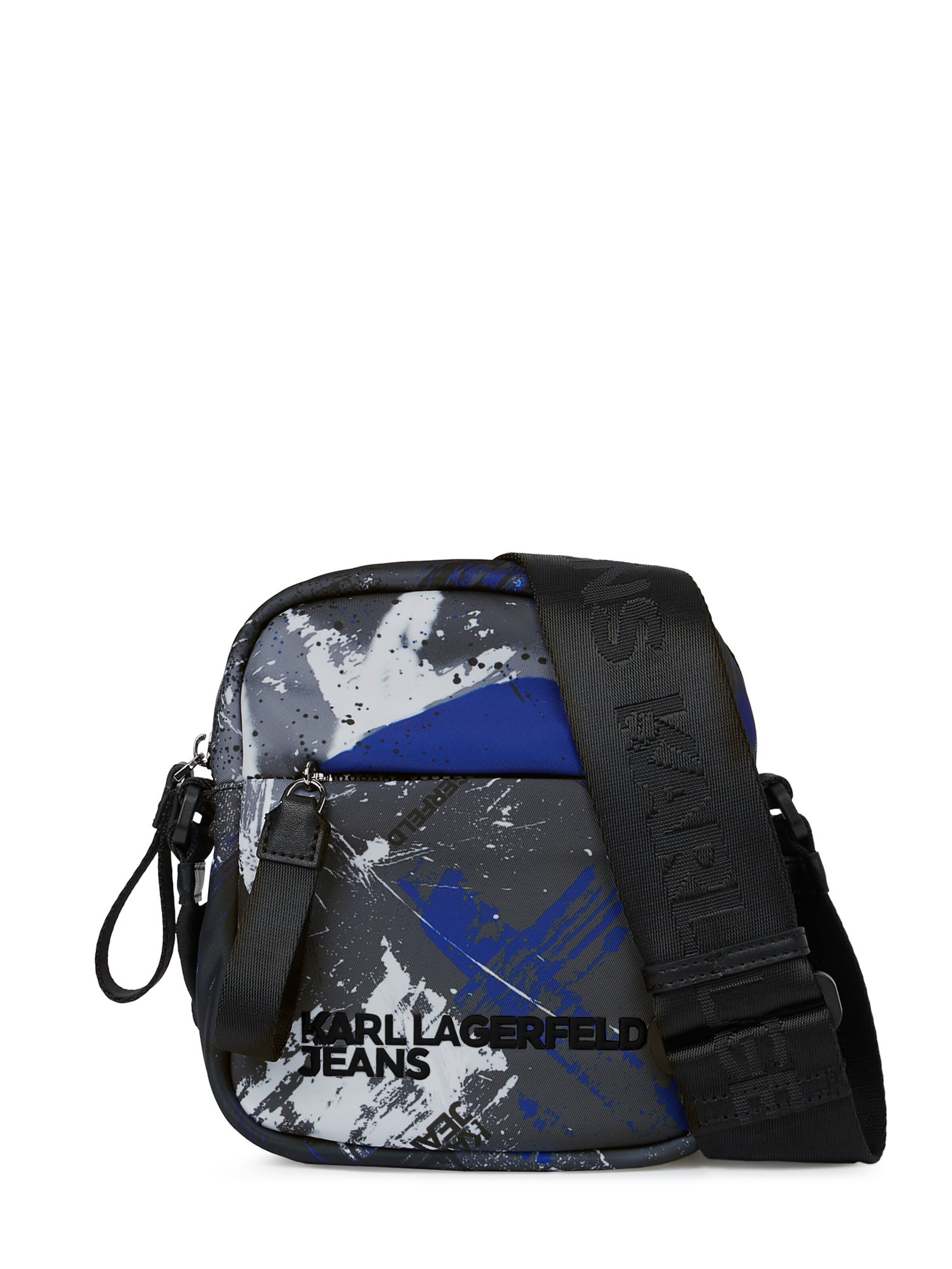 KARL LAGERFELD JEANS Taška přes rameno - modrá / tmavě šedá / černá / bílá, Produkt