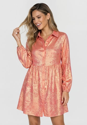 Robe-chemise 'Evening' MAIRE en rose : devant