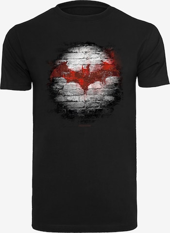 F4NT4STIC Shirt 'Batman Logo Wall' in Black: front