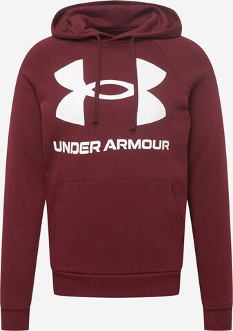 UNDER ARMOUR Sportovní mikina 'Rival' – červená: přední strana