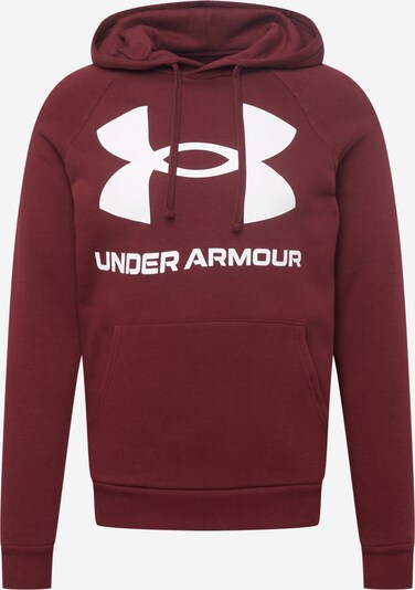 UNDER ARMOUR Athletic Sweatshirt 'Rival' in Bordeaux / White, Item view