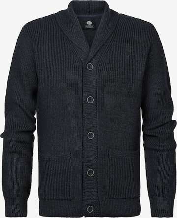 Petrol Industries Knit cardigan in Blue: front